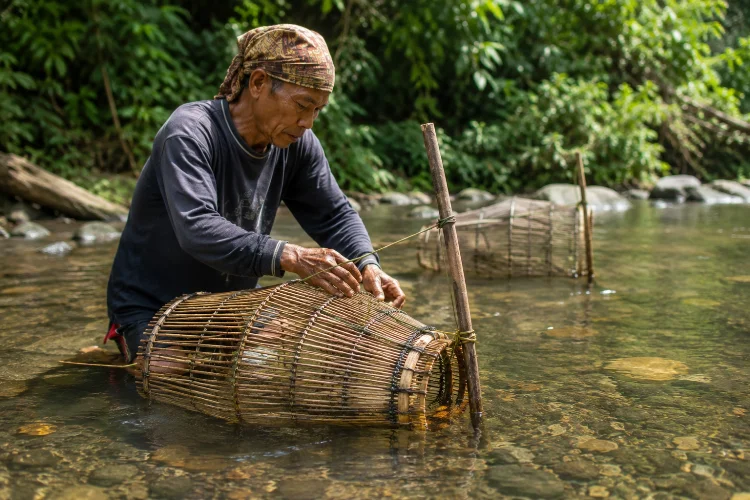 Mengenal Bubu Ikan Tradisional Masyarakat Sawarna dan Cara Kerjanya