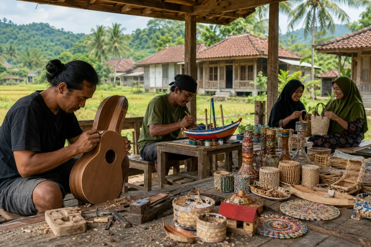 Kerajinan Tangan Masyarakat Desa Wisata Sawarna yang Unik